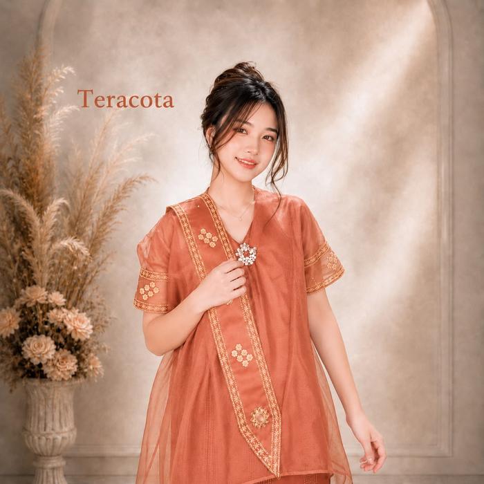 Set Baju Bodo Polos + Selendang Sima Premium | Siap Pakai, Elegan (Pilih Warna) Original Bugis – Bus