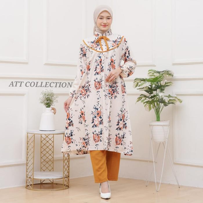 long set tunik celana,setelan celana dan tunik terlaris,terbaru,terviral motif ( mawar variasi tali 