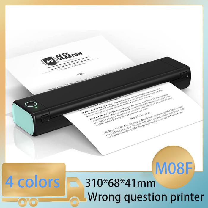 Portable Printers M08f A4 Wireless For Travel Thermal Printer Use For
