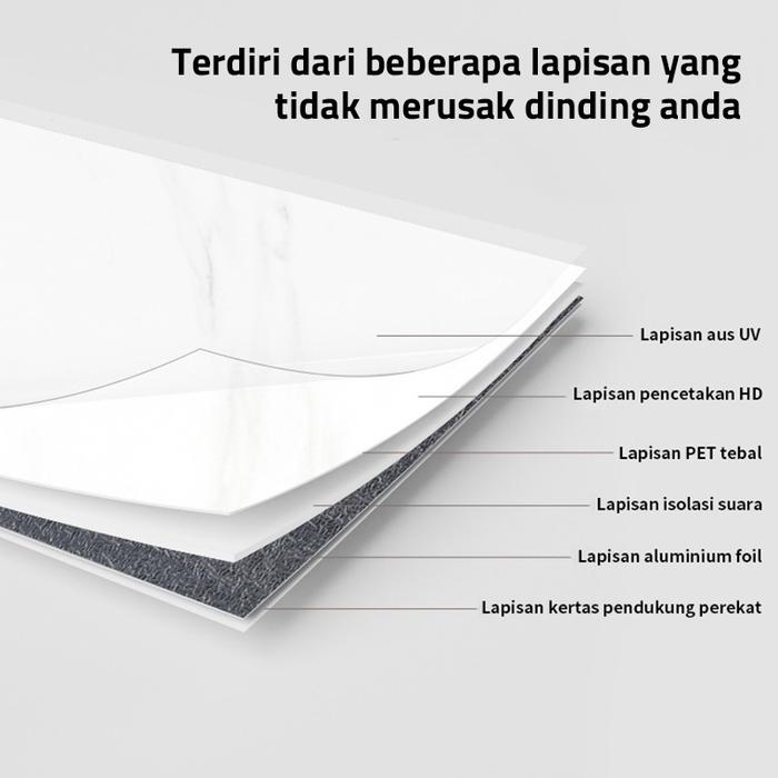 GM Bear Wallpaper Dinding Vinyl Marble 30x60cm - Wallpaper Dinding Motif Marble