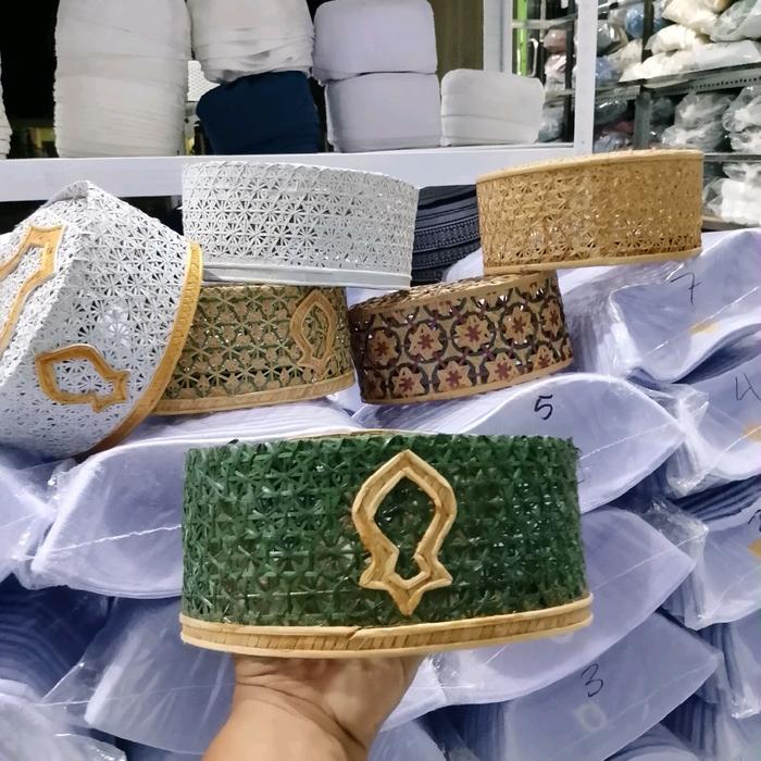 Peci Akar Rotan bambu# Kopiah# Songkok Motif
