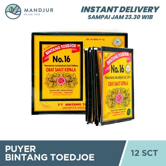 Puyer Bintang Toedjoe Renceng 12 Sachet - Pereda Sakit Kepala dan Gigi