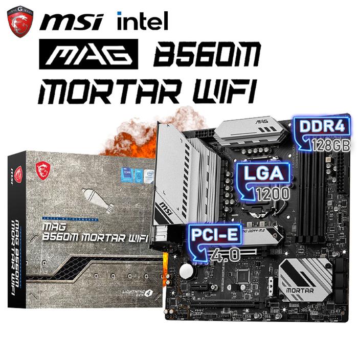 LGA 1200 MSI MAG B560M MORTAR WIFI Gaming Motherboard Support