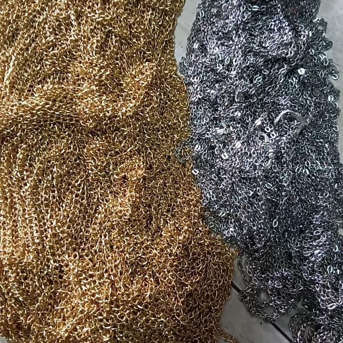 rantai kalung meteran(gold, silver) Mainan
