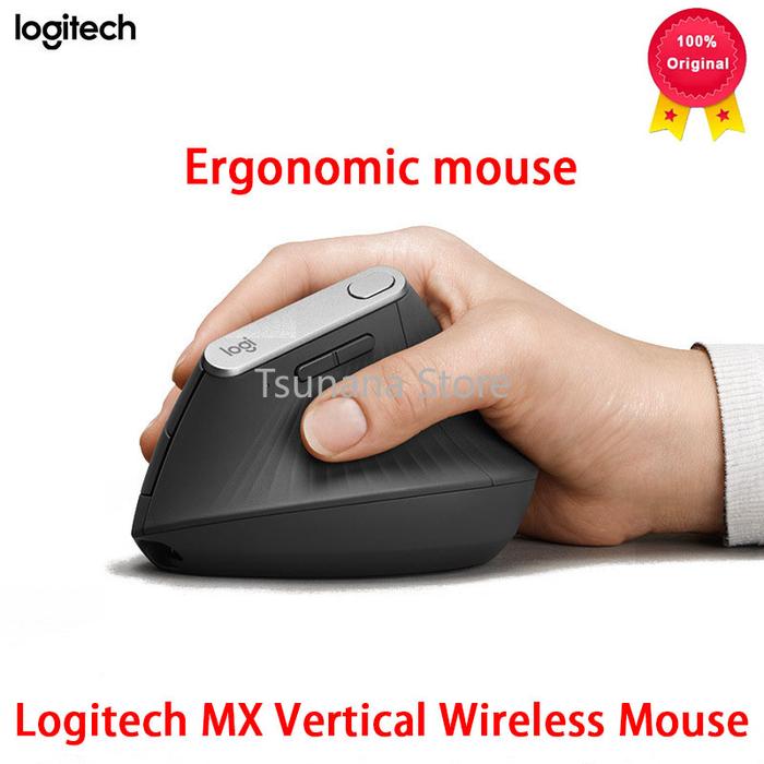 Logitech MX Vertical Wireless Mouse Ergonomic Design Reduces with