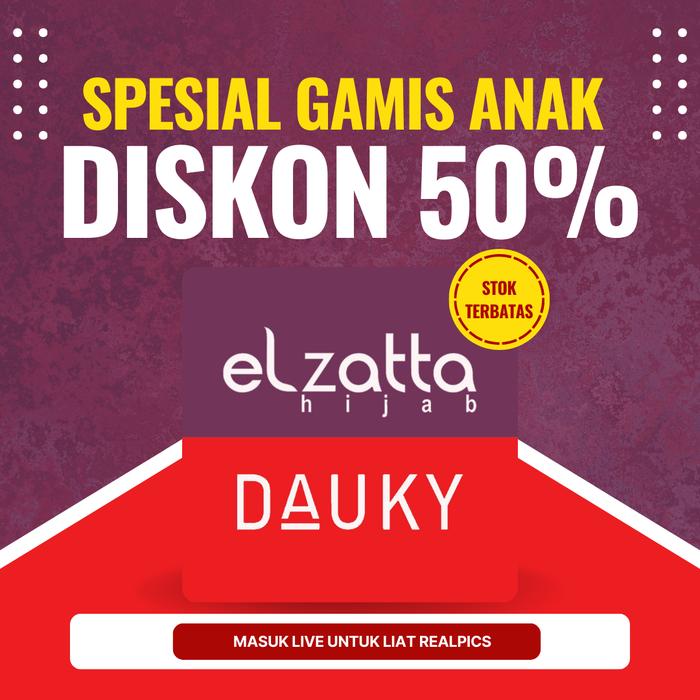 GAMIS ANAK ELZATTA | GAMIS MOTIF POLOS | BY ELZATTA | PROMO DISKON