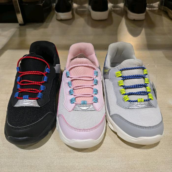 Fladeo Kids by Fladeo Sepatu Sneakers Anak Cowok Cewek Ringan Empuk & Ori Size 29-33 Warna Hitam Pin