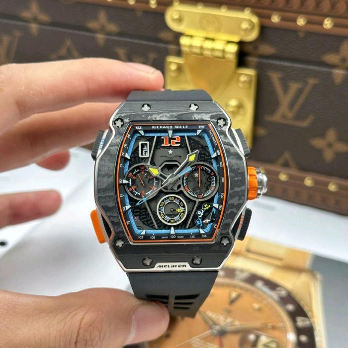 JAM TANGAN PRIA RM65-01 MCLAREN RUBBER STRAP 44X49MM