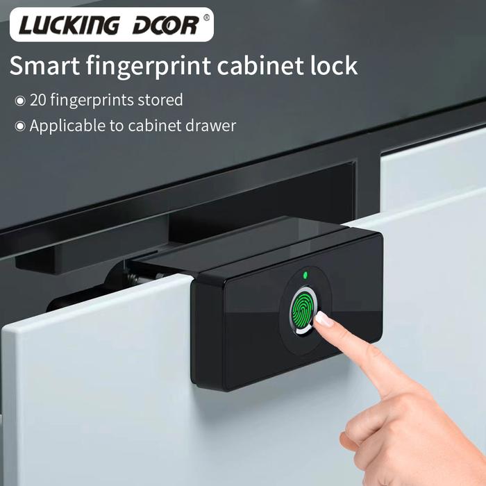 Smart Electric Fingerprint Drawer Lock Hole free Household Drawer