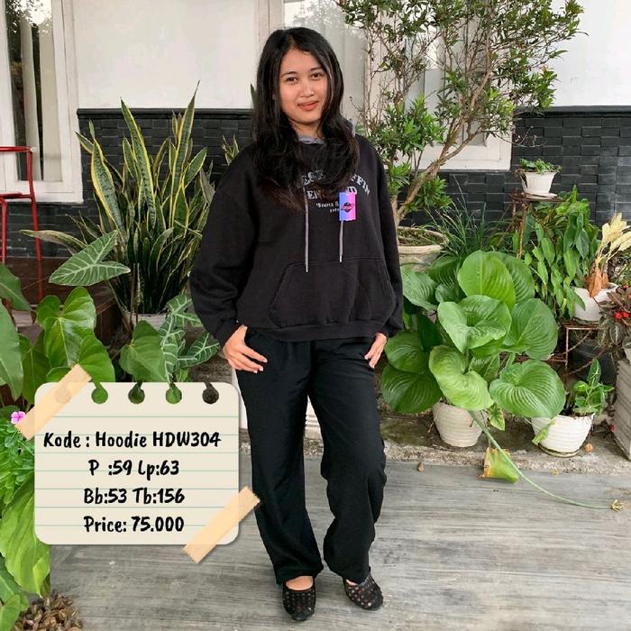 Hoodie HDW304 Hitam Kode HDW304 P59 Lp63 Bb53 Tb156 Price 75000
