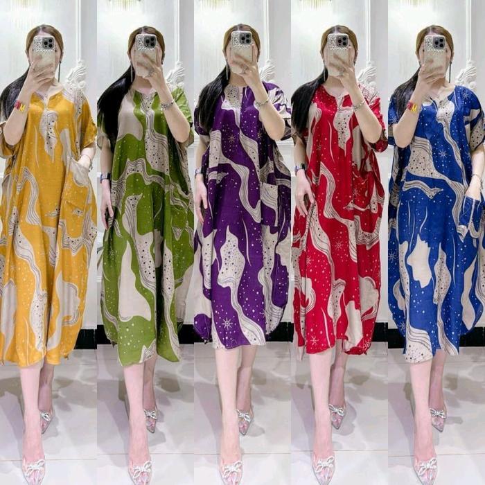 Home dress daster aura Ld 120 bahan rayon resleting depan ,home dres busui bumil ,home dress motif d