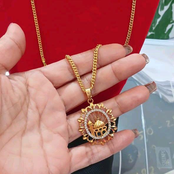 Kalung Medan Sultan Ukuran 60 cm Warna Mas 24 London Bahan Tembaga Impor Kwalitas 2 Tahunan dengan D