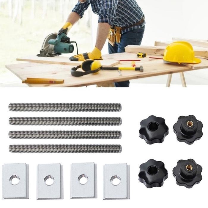 12pcs T Slot Nut Slider Miter T-Track Sliding M8 Clamping Jig Screw