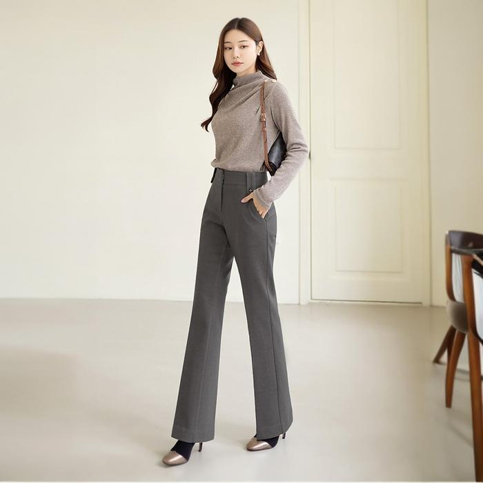 TURSAWEAR Celana Panjang Wanita Formal Korean Style Celana Kulot Highwaist BootCut Loose Pants Trous