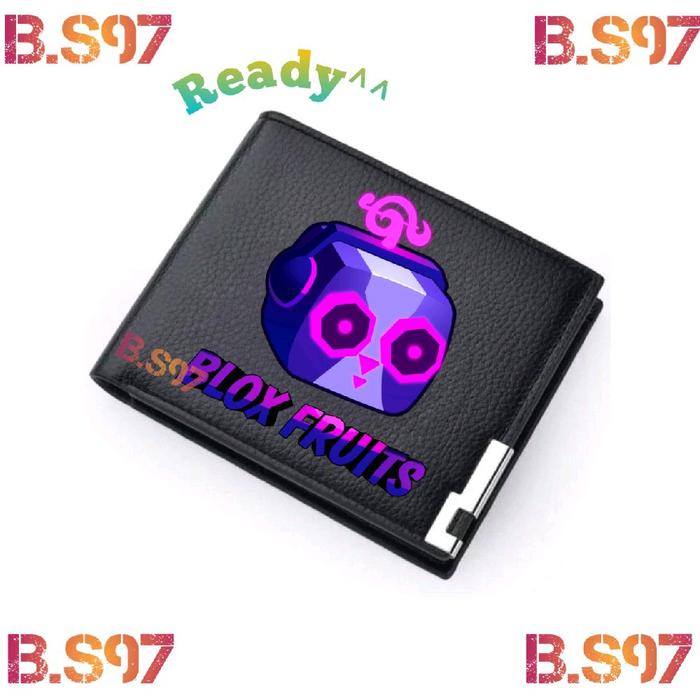 Dompet Lipat Kulit Anak Blox Fruits SoundFruit Roblox - Hitam - Kartu, Uang