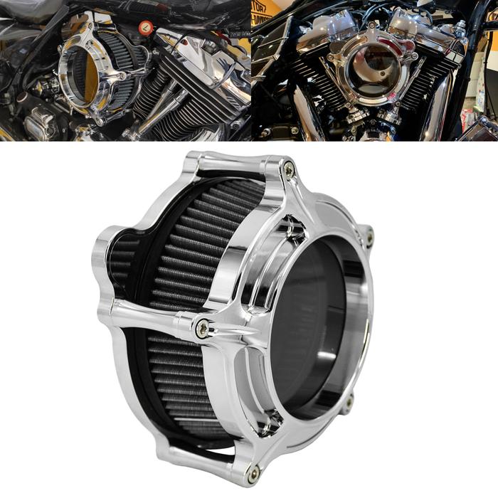 RSD Clarion Air Cleaner Intake Filter Chrome For Harley Sportster XL48 Dyna FXDLS Touring Electra Ro