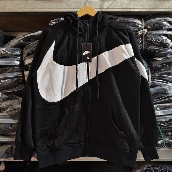 Jaket Zipper hoodie Nike Big Swoosh Full tag