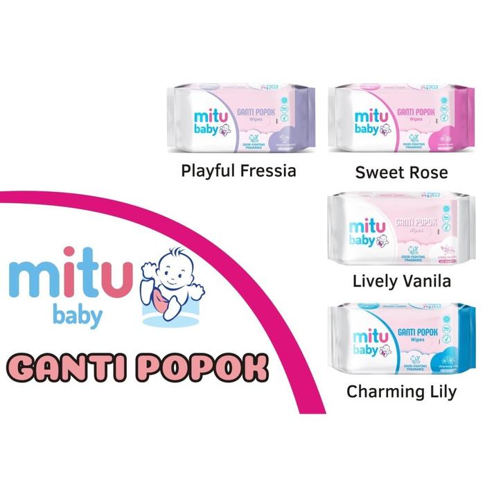 MITU BABY TISU BASAH 3 PACK [ISI 6 PCS] BUY 1 GET 1 ISI 50 SHEET  GANTI POPOK BAYI BARU LAHIR BALITA