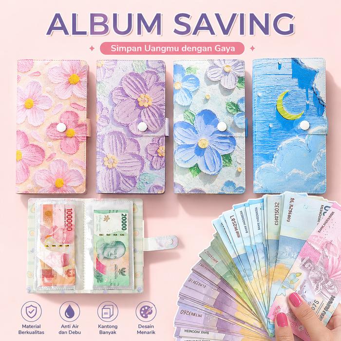 Dompet Disiplin Mini 100 Slot Binder Uang Kertas Pengatur Keuangan Bulanan Tabungan Saving Challenge
