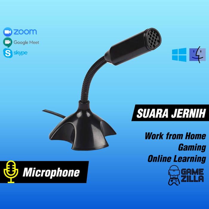 USB Mic Kabel Microphone PC Mikrofon Laptop Microfon Gaming Condenser Mikropon Plug And Play