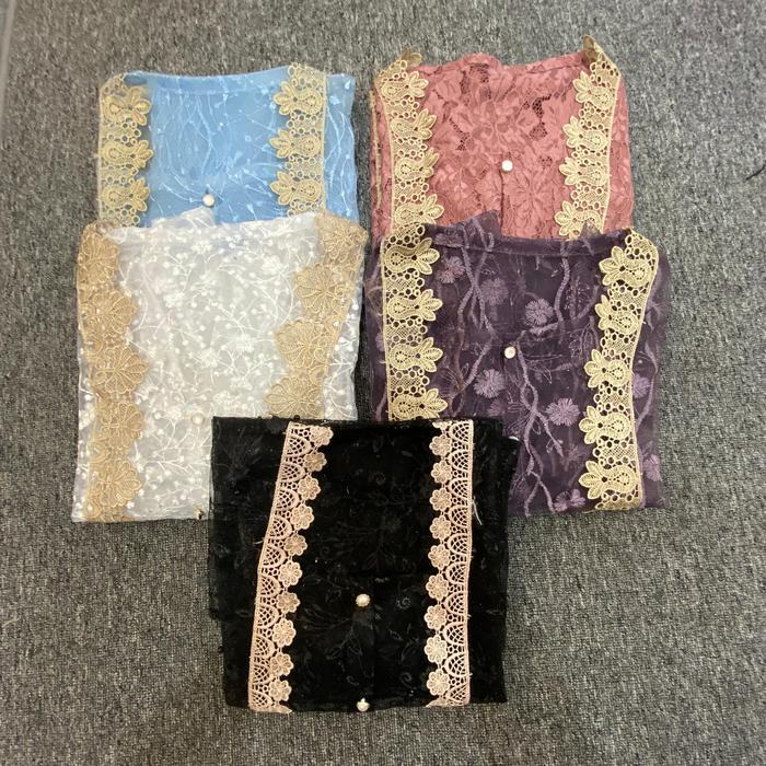 Pola Wear | Zora Outer Brukat Etnik Vest Tille Kardigan Lace Outer Kebaya Kondangan Mewah - Blazer W