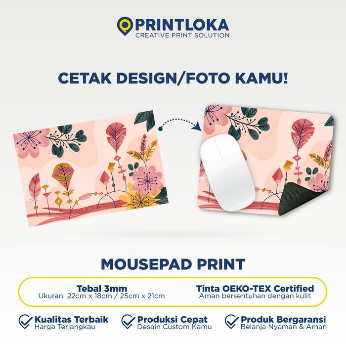 Mousepad Custom Print Cetak Hadiah Gift Mouse Pad Gaming Murah Satuan - Bulat 20cm