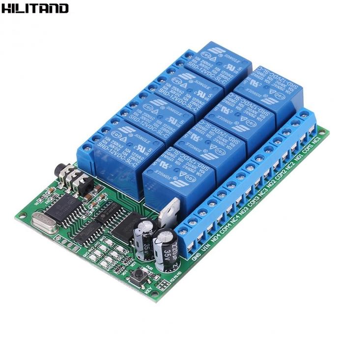 DC 12V 8CH DTMF Relay Phone Voice Decoder Remote Controller Switch