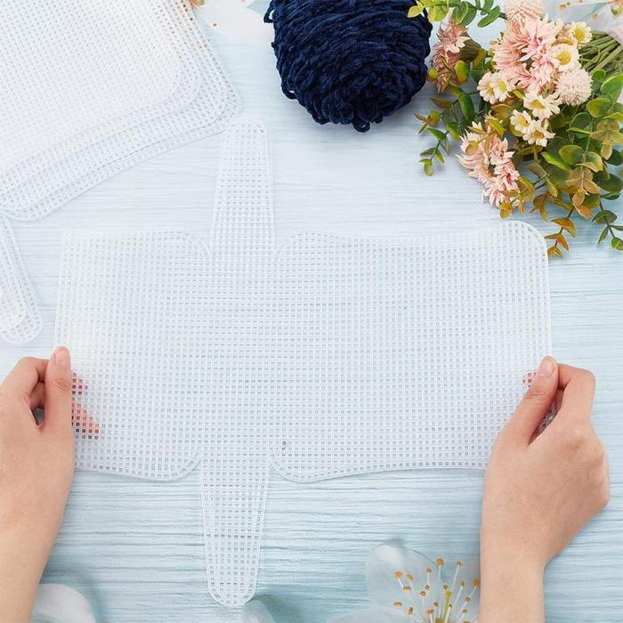 Kanvas Plastik Rajut / Jaring Kerangka Tas Rajut / Kanvas Plastik Lembaran