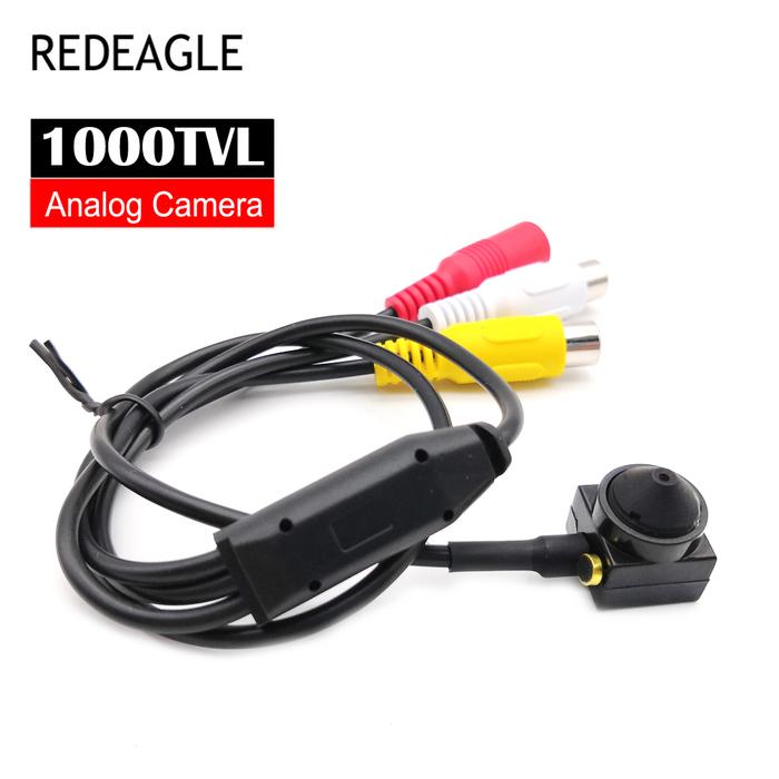 REDEAGLE CVBS Mini Color CCTV Security Camera Home Video Audio og