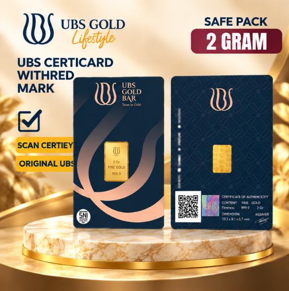 Logam Mulia EMAS Ubs 2 Gram LM Ubs Terbaru 999,9%----2026--ubs - 2 gr
