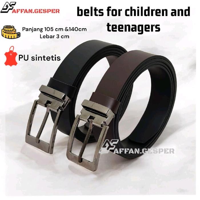 Ikat pinggang anak dan dewasa kulit pu sabuk gesper jarum js 302