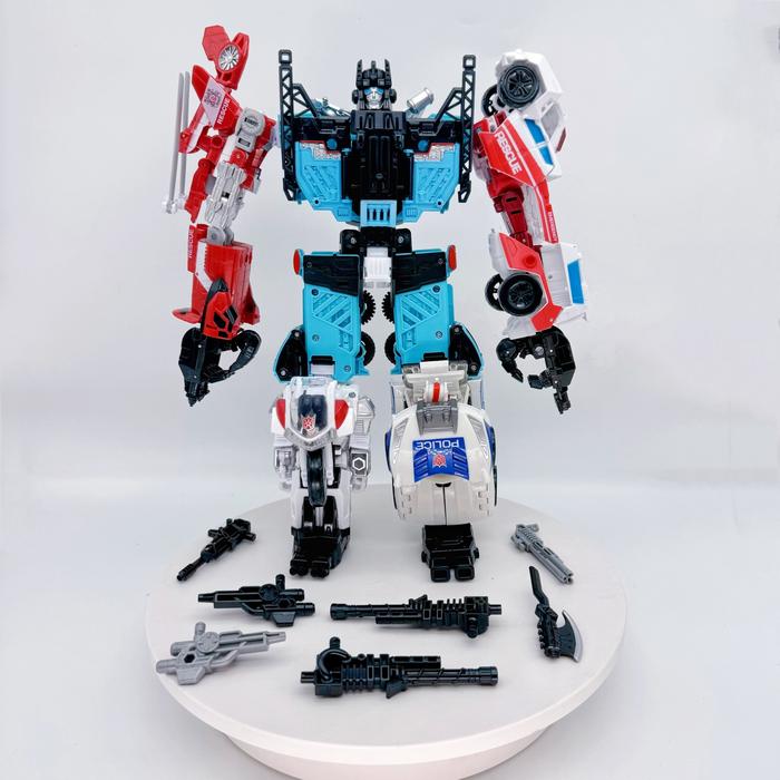 Haizhixing 5 in 1 Defensor Transformation Toys Anime Action Figure KO G1 Robot Aircraft Engineering 