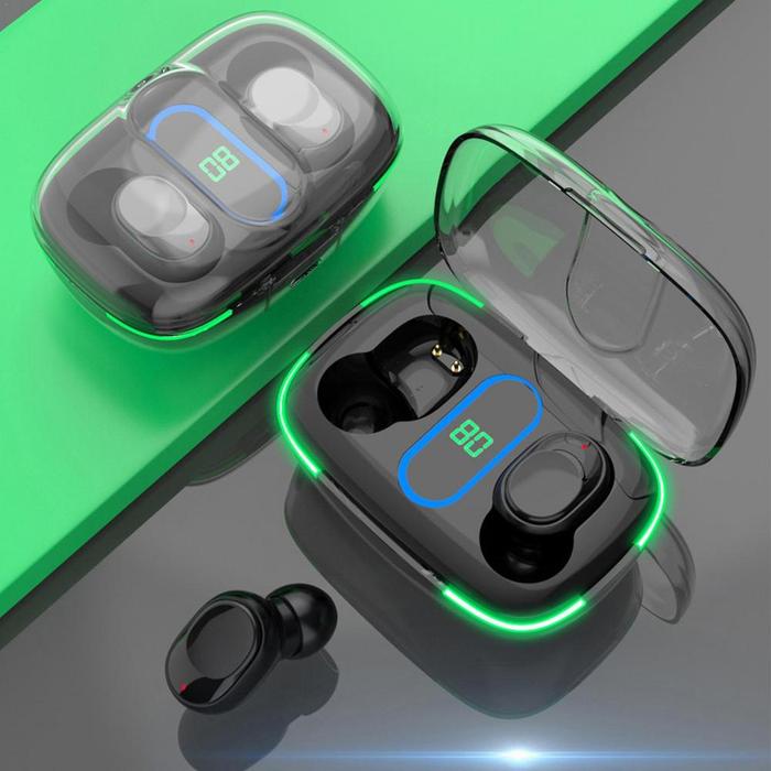 Earbud Nirkabel Earbud Noise Cancelling dengan Earbud Tampilan Led
