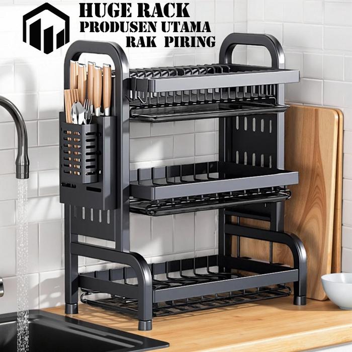 Rak Cuci Piring Dish Rak Piring Wastafel Dapur Rak Piring Stainless Steel Rack Rak Pengering Piring