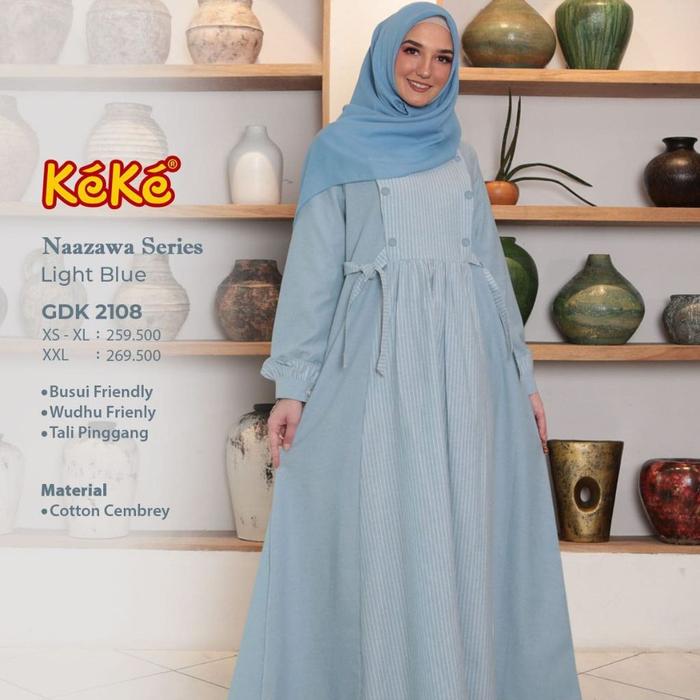 Kekesumut Baju Gamis Dewasa Naazawa series GDK 2108 busana muslim Keke Busana Sarimbit Couple Ibu An