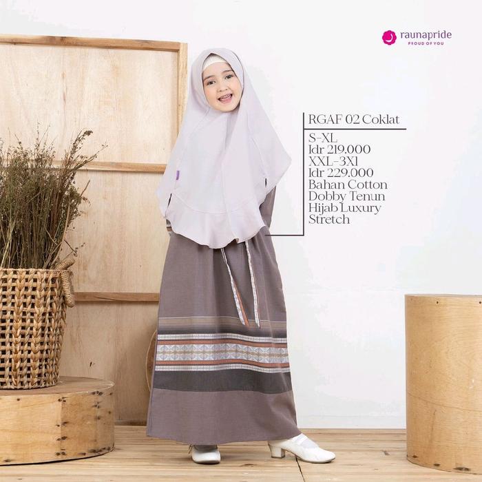 RAUNA GAMIS ANAK & KOKO ANAK RGAF 02 warna abu, RKAF 02 ABU ,HIJAU