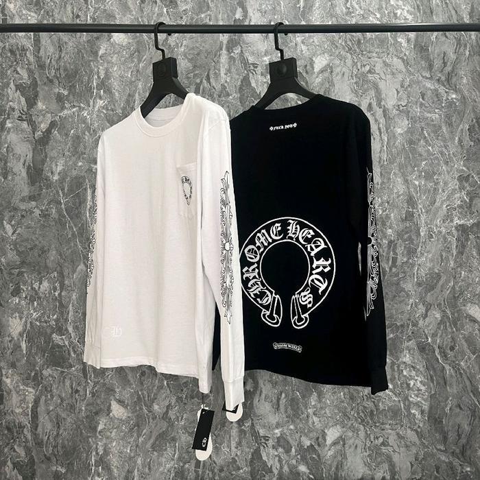 CHROME HEART FLORAL HORSESHOE LONG SLEEVE SHIRT