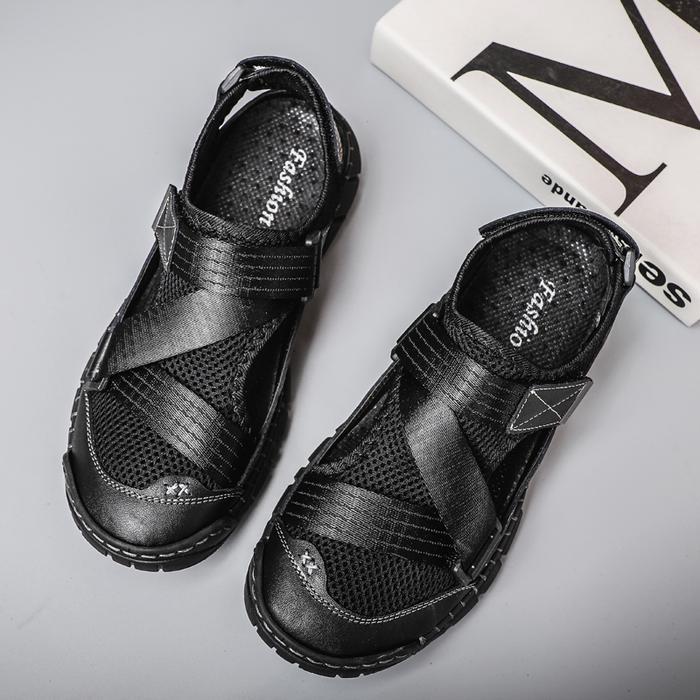 Eiger - Klasik Sandal Hiking Gunung Pria Original Sendal Kulit Asli Cowok Dewasa Outdoor Keren Touri