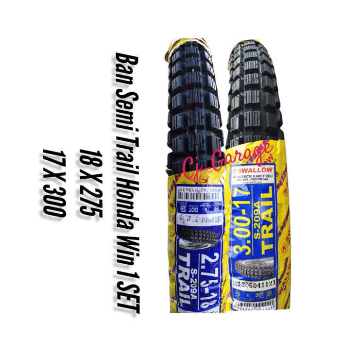 Ban luar TRAIL Win Trail Ban Swallow TRAIL WIN 100 Trail Luar TAHU Honda Win 100 1set  depan belakan