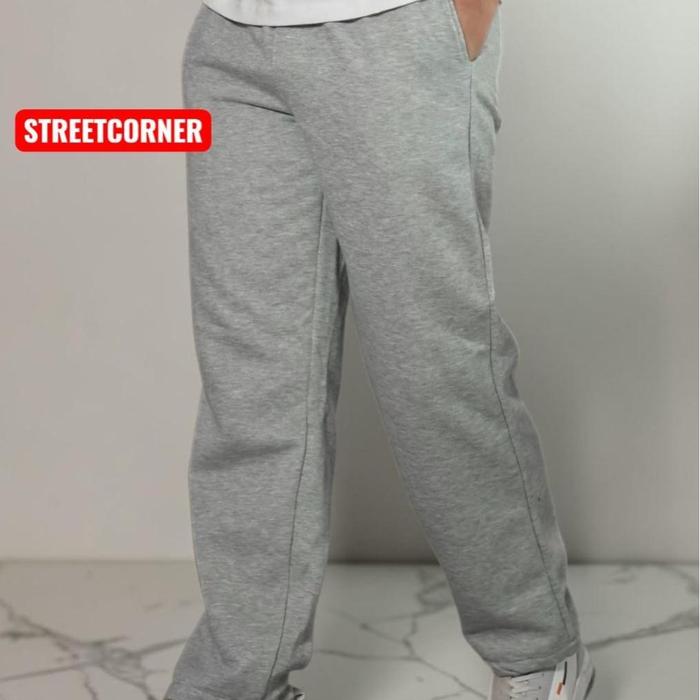 Celana Sweatpant Loose Baggy Pant Fleece Abu Misty Vast Gratis Ongkir Cod