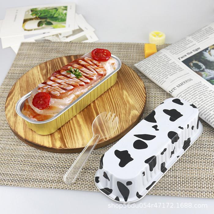 Aluminium Foil PERSEGI + TUTUP Wadah Aluminium Cup Cake Puding Motif 10 pcs