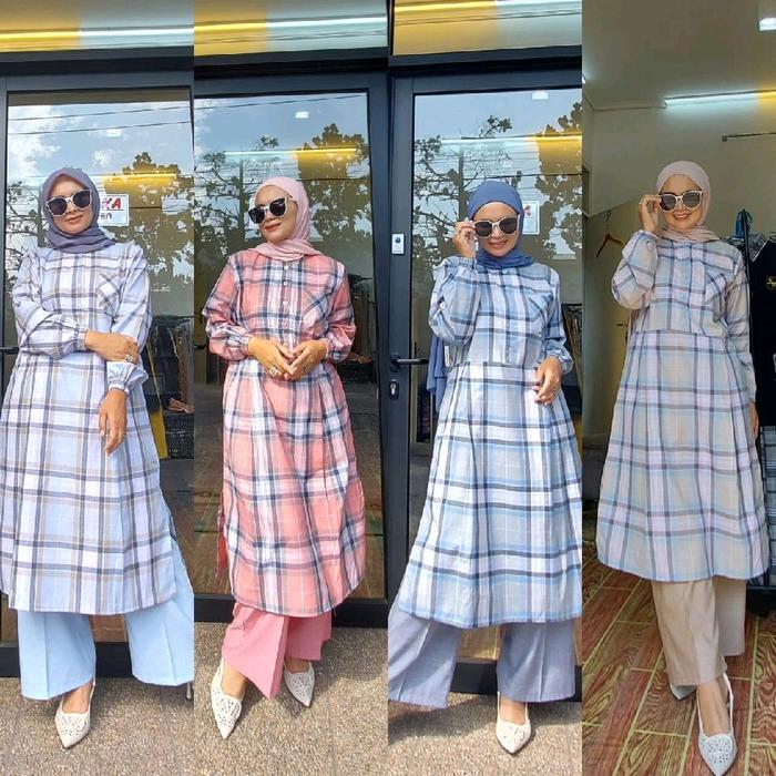 set jasmine Tunik Panjang Muslim