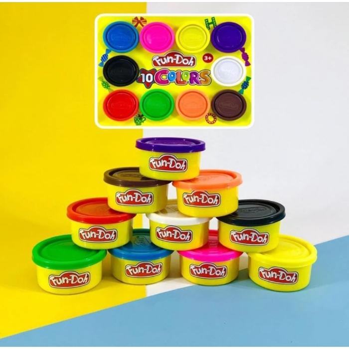 Mainan Lilin Anak Fun Doh Refill 10 Dough Playdoh / Play Doh / Fundoh