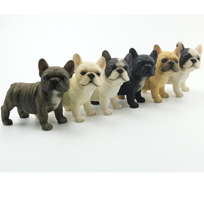 Fashion Bulldog Simulation Dog Model Figurines Miniatures Decoration