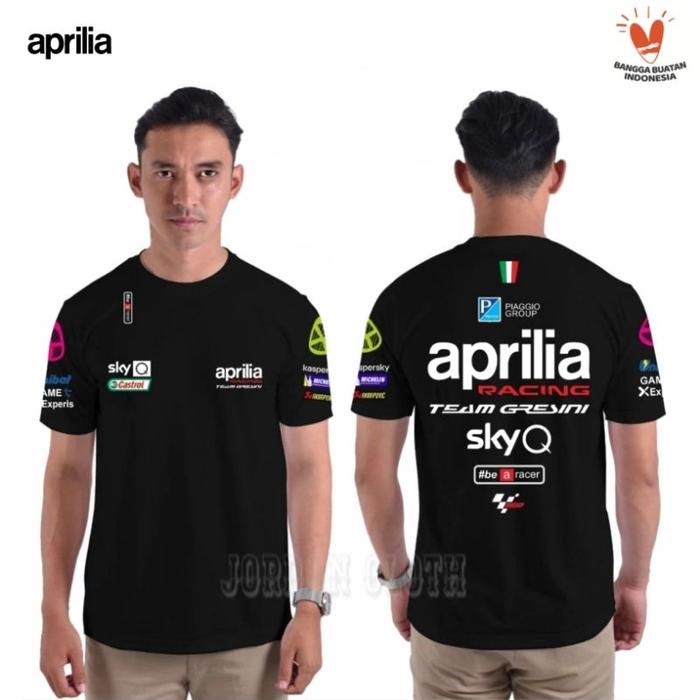 Tshirt Baju Kaos Baju Team Balap Aprilia Racing Gresini MotoGP