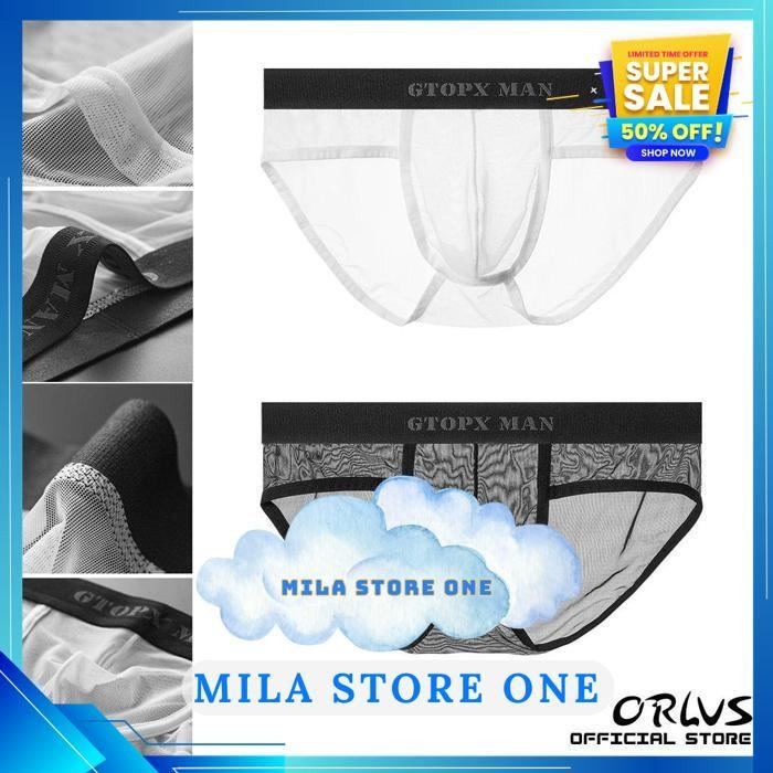 CELANA DALAM PRIA /  ORLVS CELANA DALAM SEMPAK PRIA TRANSPARAN GTOPX PRODUK PILIHAN