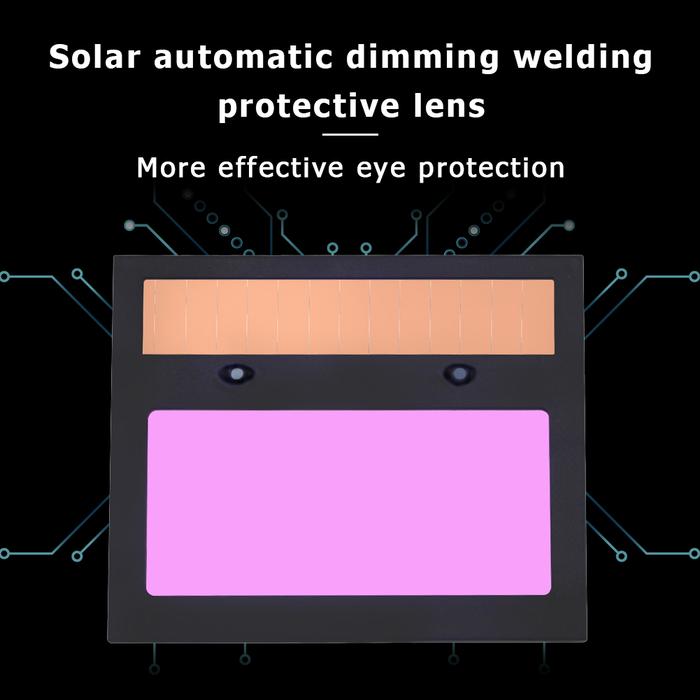 Solar Panel Welding Helmet Eyes Protector Replaceable Welder Helmet