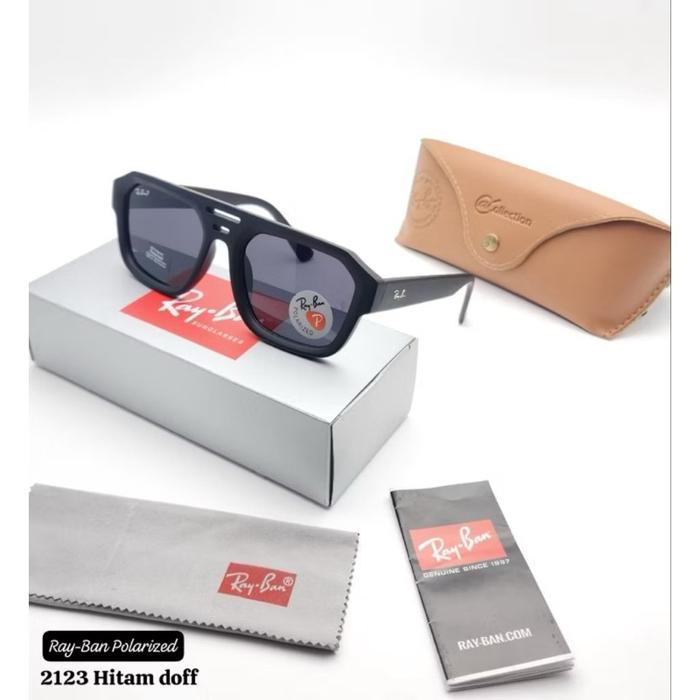 Ray-Ban Kacamata Sunglass Asli Polarized Model 2123 Kacamata Fashion Pria Wanita Anti Sinar Matahari