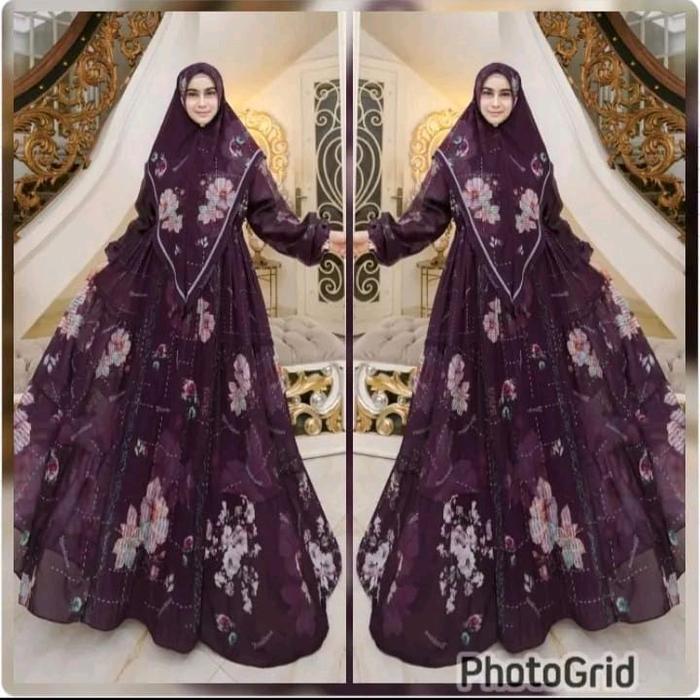 Set Syar'i Wardiana Burgundy