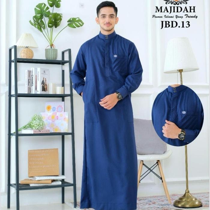 Baju Gamis Cowok Merk Majidah Motif JBD 13//Gamis Panjang//Gamis Dewasa//Gamis Cowok//Gamis Majidah
